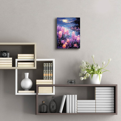 Art mural en verre Winston Porter «Ethereal Hyacinth 1» par Momart