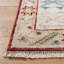 Tapis en laine / coton noué à la main de style sud-ouest en ivoire / beige-1261581628