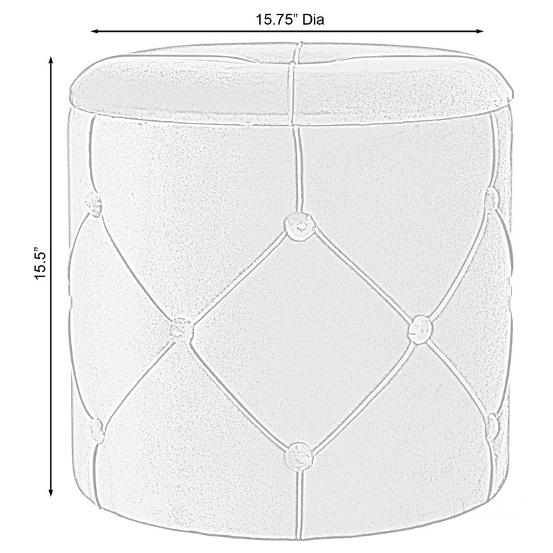 Hanes Velvet Ottoman, Yellow