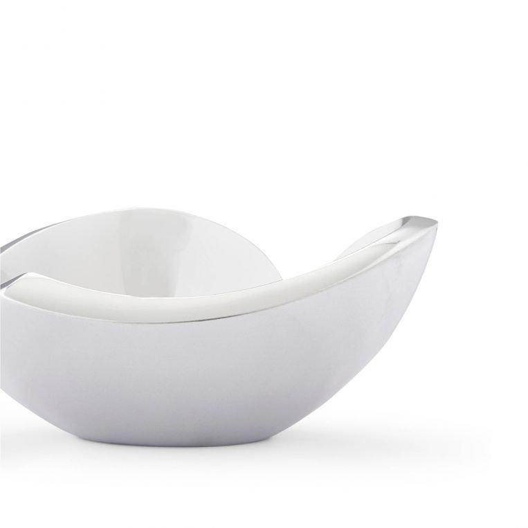 Nambe Love Bow, 3" H x 6.25" W x 10.5" D
