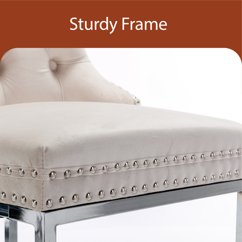 Tabouret de bar 26 po Jendayi, Beige