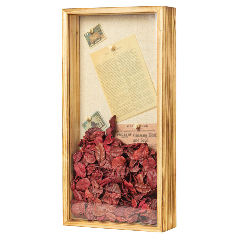 Shadow Box Frame 8X16 Shadow Box Display Case With Linen Back Of Awards Memorabilia Flower, Pictures, Keepsakes?Bouquet?Medals And More Photos Memory Box