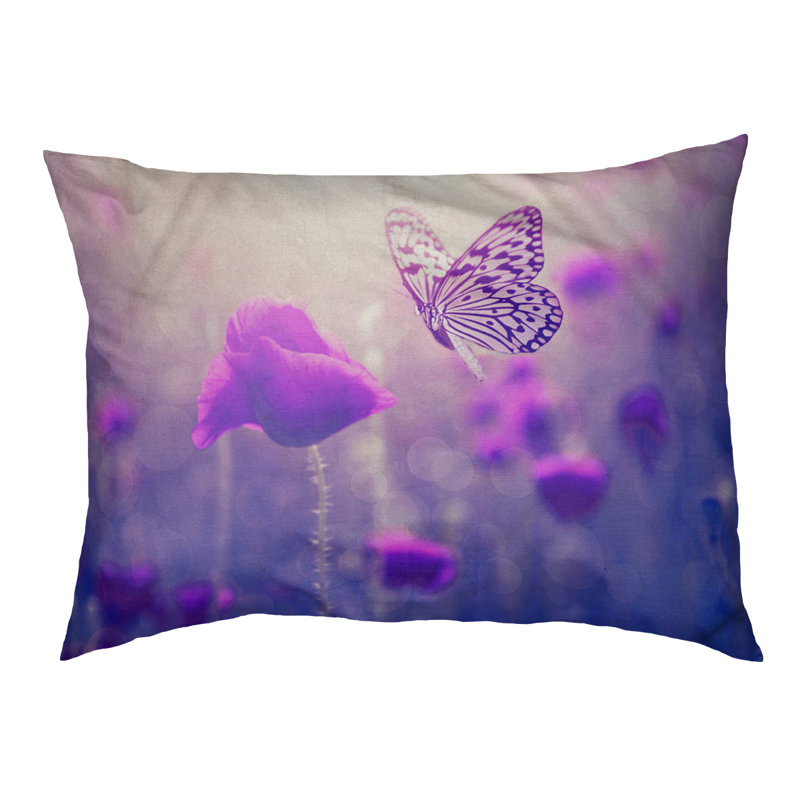 Coussin Burkey, L 42 po x l 52 po, Mauve / Brun foncé