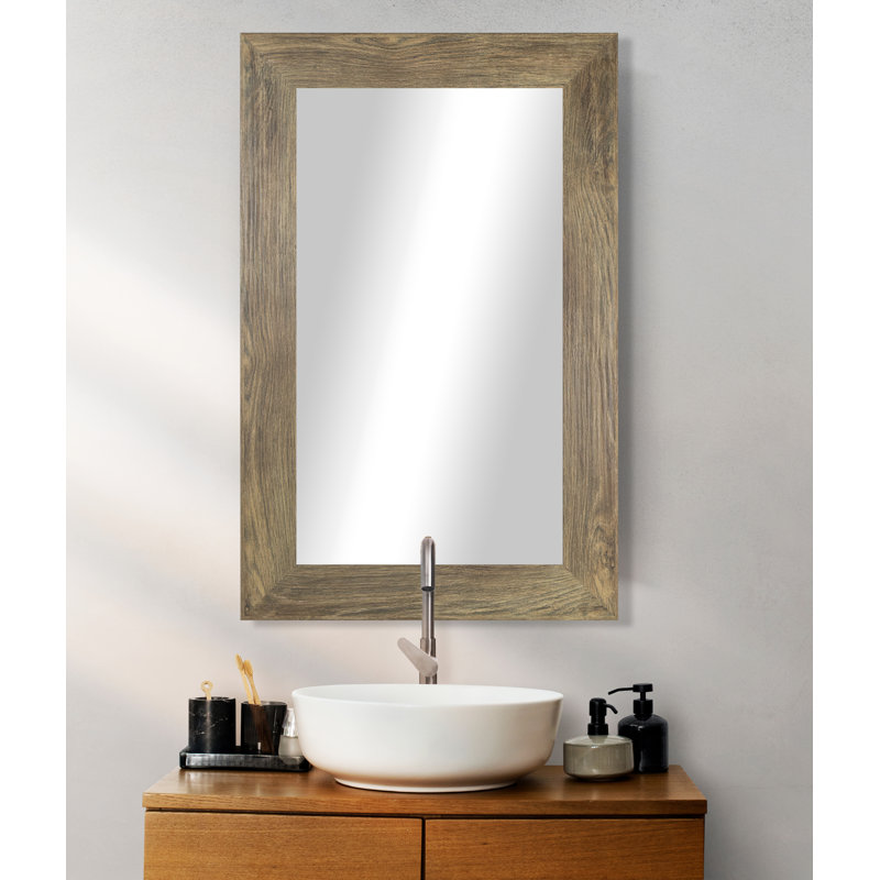 Engineered Wood Flat Mirror, 33" x 36"