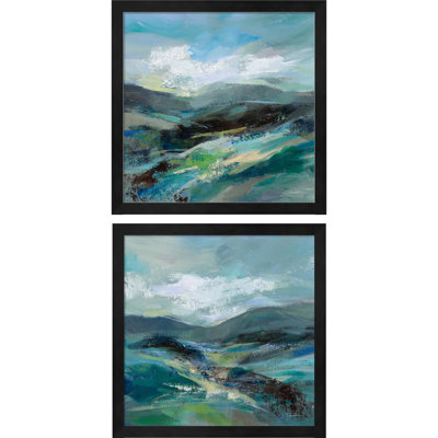 Turquoise Slopes par - ensemble de 2 reproductions de cadres photo