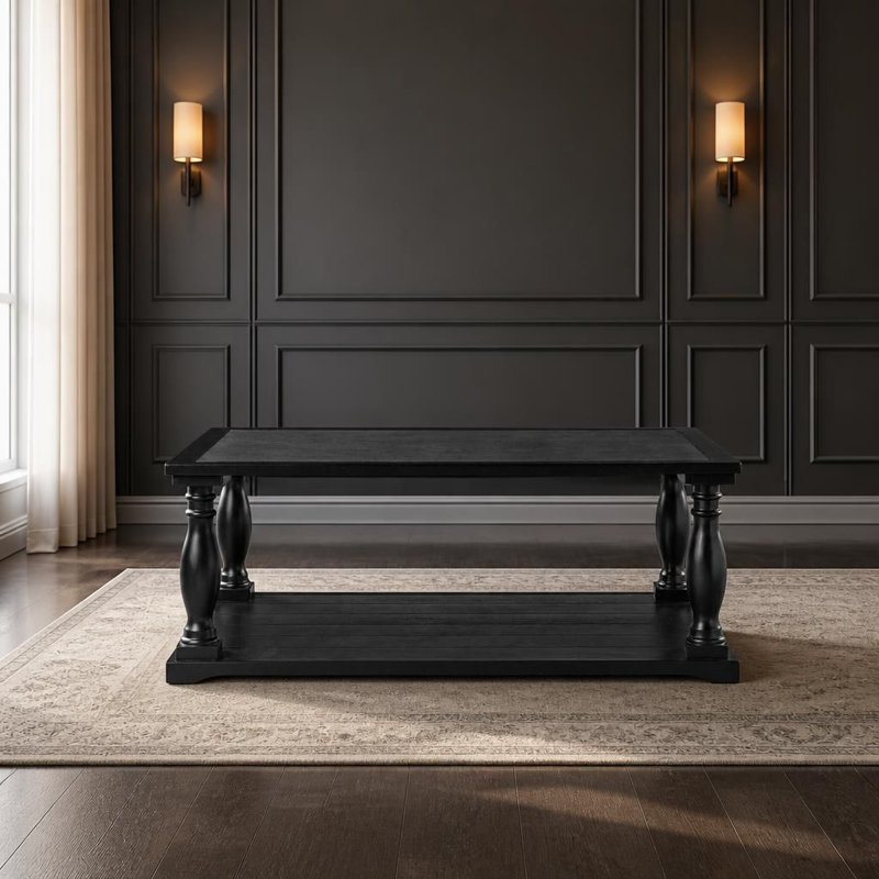Table basse Farmhouse, Noir