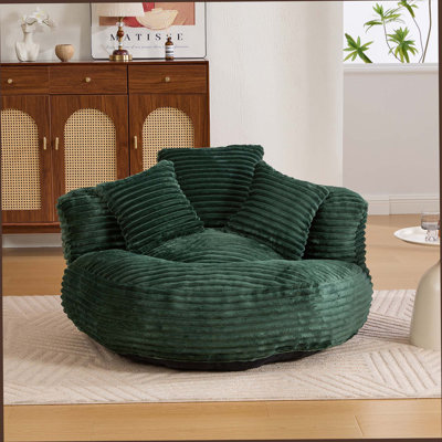 Bean Bag Chairs, Bean Bag Sofa For Adults, Kids,Oversized Corduroy Bean Bag Chair With 3 Pillows & Armrest,Beanbag Chair & Lazy Sofa With Foam Filler For Bedroom Living Room Dorm