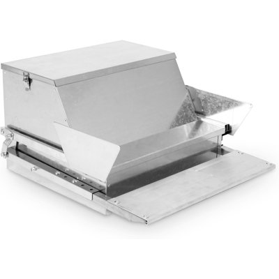 Automatic Treadle Chicken Feeder - Galvanized Steel, Rat Proof, No Spill,weatherproof - Outdoor For 6-12 Poultry