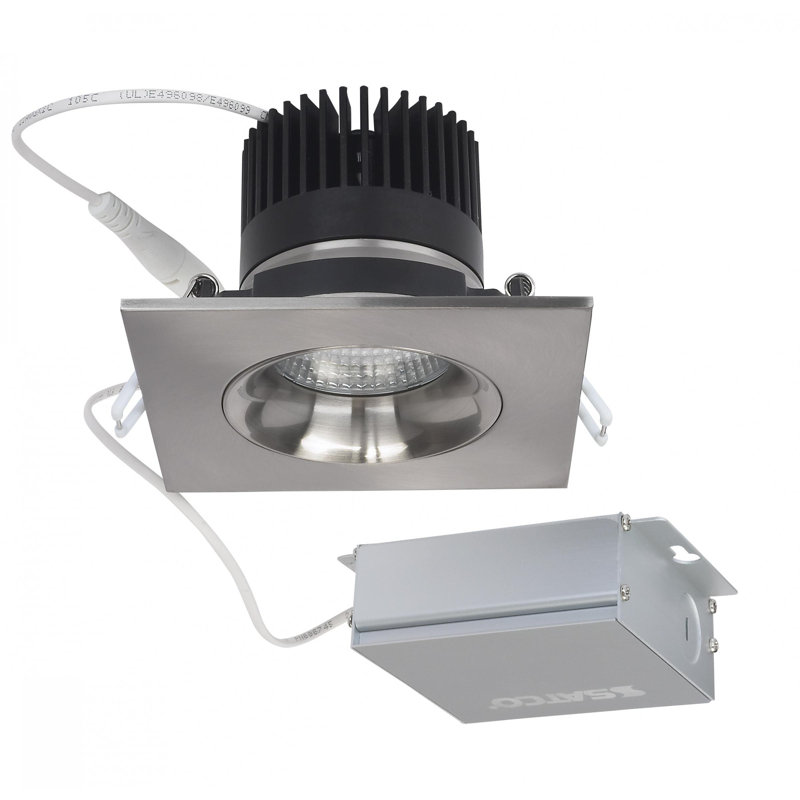 3.5" Ultra Slim 3000K Remodel or New Construction LED Canless Recessed Lighting Kit, Brushed Nickel