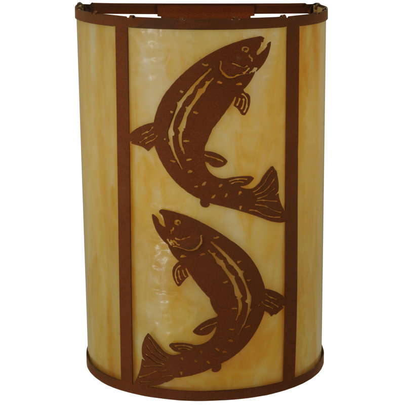 Leaping Trout 1 - Light Flush Mounted Sconce