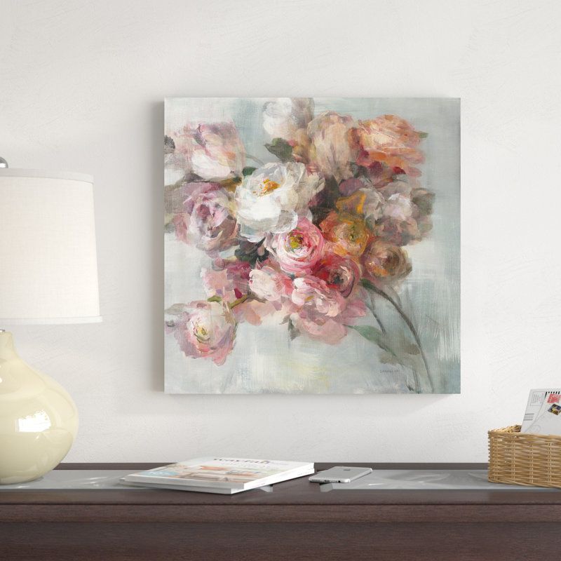 Bouquet rosé, H 20 po x l 20 po