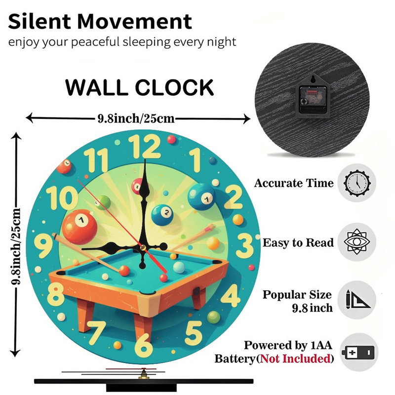 Horloge murale colorée