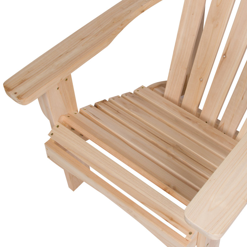 Chaise Adirondack en bois Brently, Naturel
