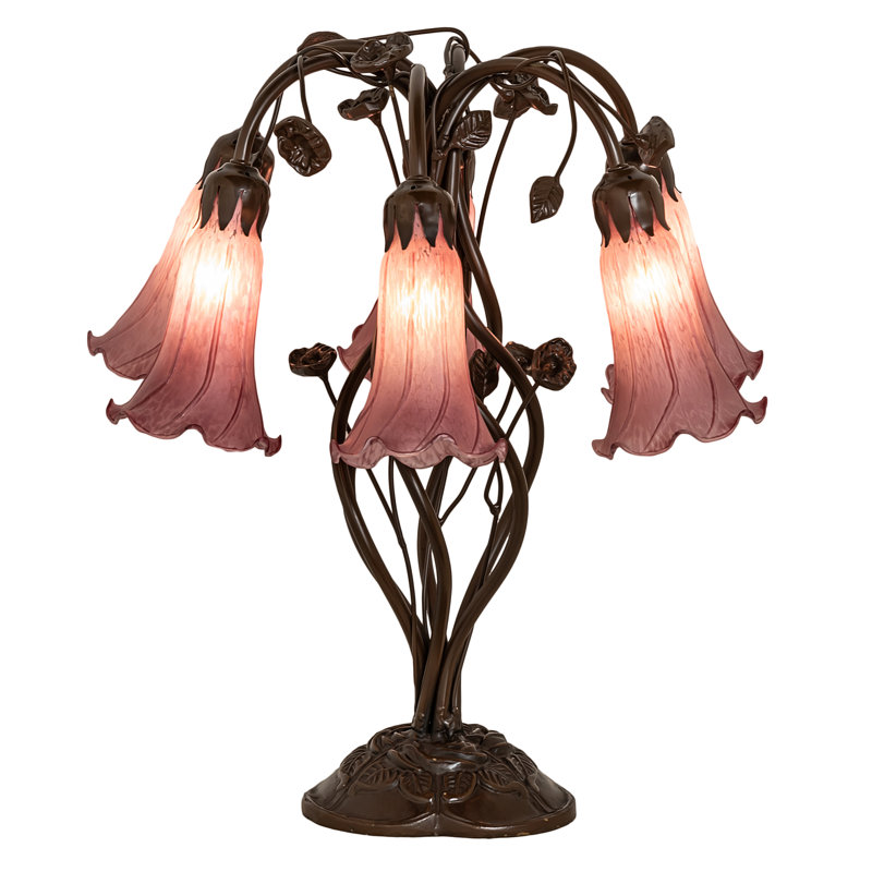 Meyda Tiffany & Stained Glass Table Lamp, Lavender