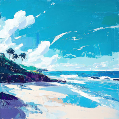 Waves & Fronds 4 - Unframed