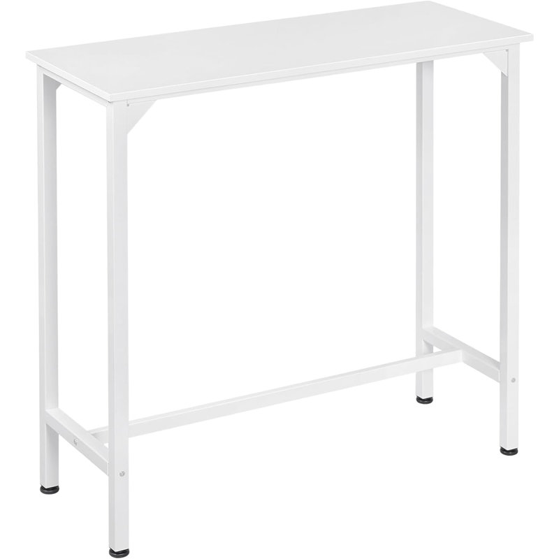 Nettgen Metal Base Dining Table, White, 100cm H x 100cm L x 40cm W