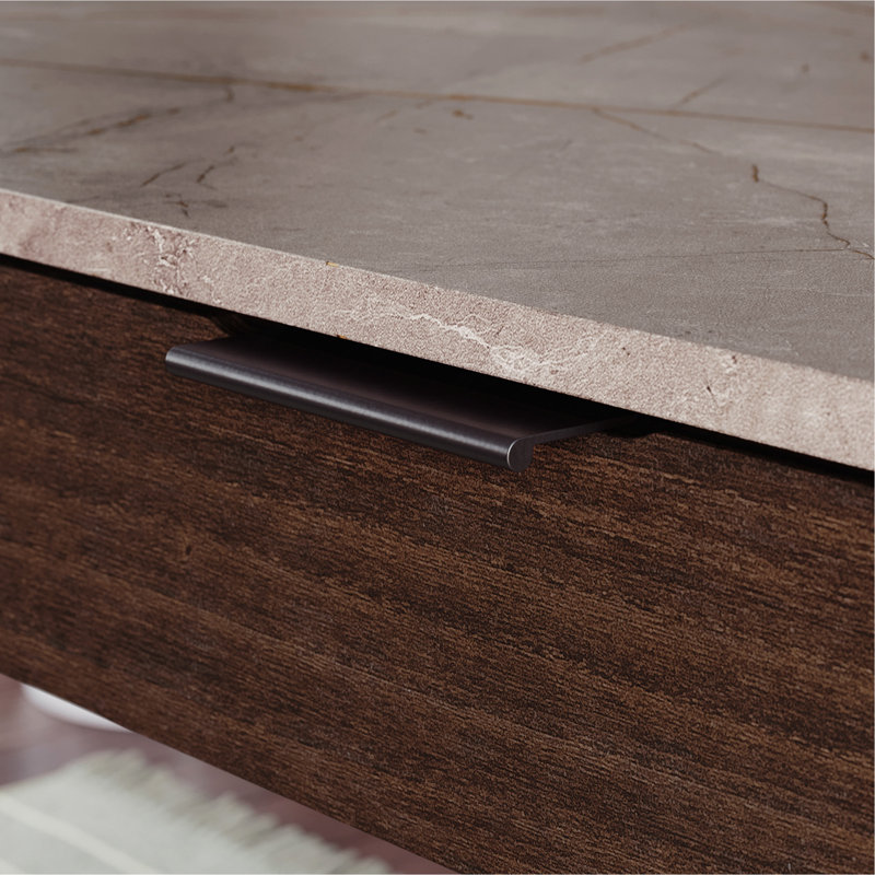 Bureau en L, finition brune