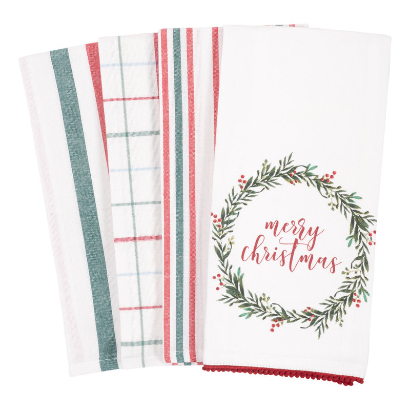 Plaid Waffle Texture Linen Set Kitchen Towel