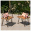 Ensemble de 2 chaises d'appoint en bois et métal Zion
