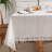 High Quality Washable Wrinkle Free Tablecloth With Tassel-1971879634