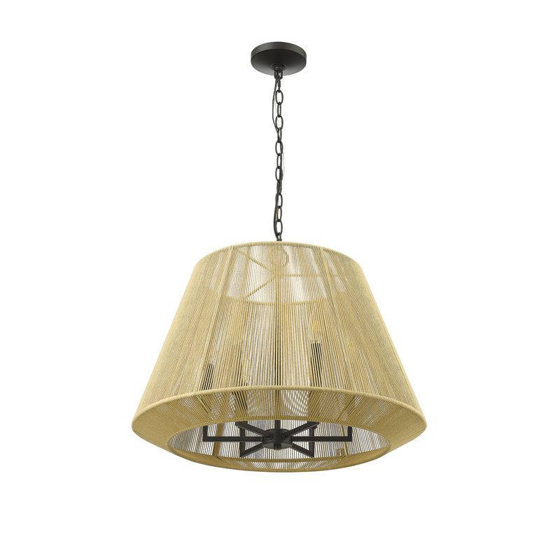 Willeta 6 - Light Unique/Statement Pendant, Matte Black
