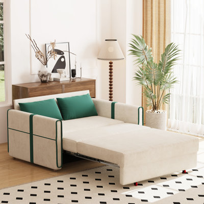 3 In 1 Convertible Sofa Bed With Large Capacity Hidden Storage Space Sofa