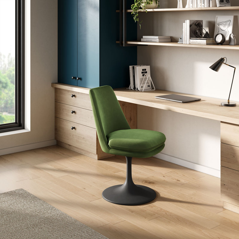 Chaise pivotante rembourrée Lippa, H 91 cm x l 61 cm, H 30 cm x l 20 cm