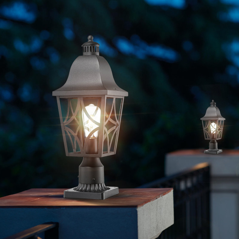 Waterproof Outdoor Post Lights (2-Pack) – Aluminum & Glass Deck Lights For Garden, Fence, Path, Patio