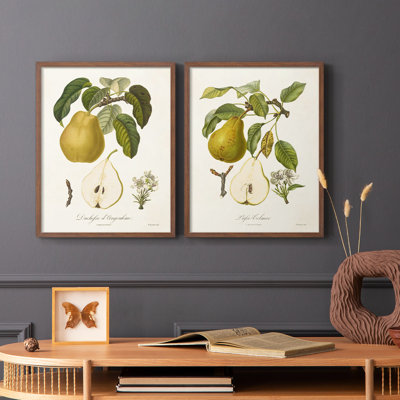 Reproduction encadrée vintage «I-Premium Pears» - prêt à être accroché - aucun clou requis - aucun clou requis
