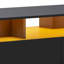 Table basse Hallinan l 35,4 po avec 4 tiroirs et lumières DEL-1056868488