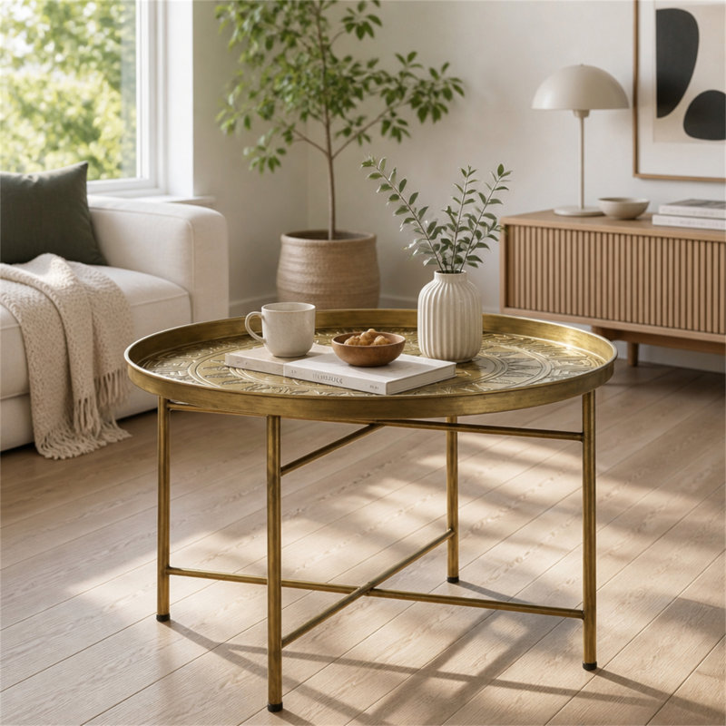 Steel Top Coffee Table