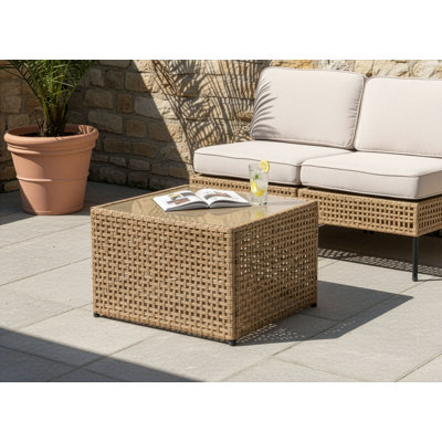 Cassaundra Square Metal Outdoor Coffee Table , 66cm W 66cm D