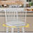 25" Counter Height Bar Stools with Slatted Back Padded Seat & Footrest-1531230567