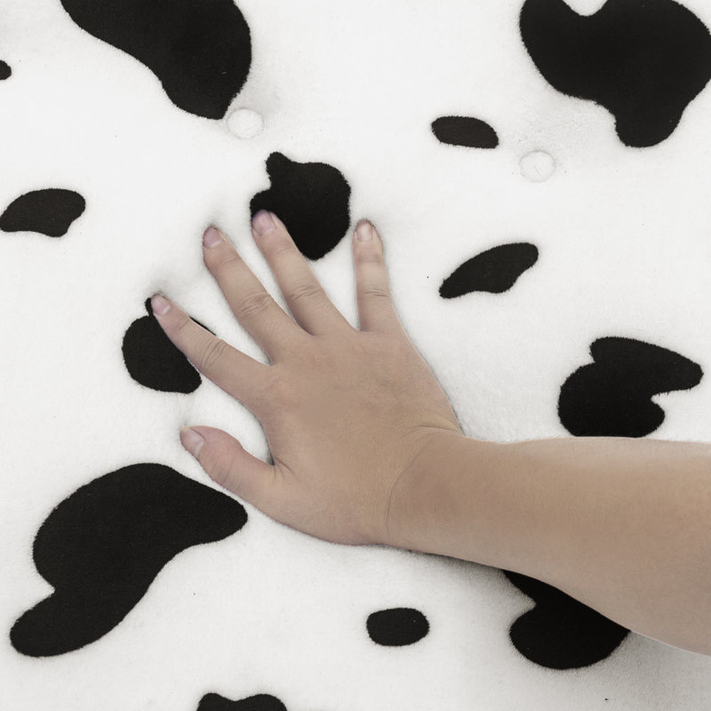 Fauteuil à billes pivotant en suède doux Swingle, COW