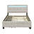 Upholstered Platform Bed With LED Frame and 2 drawers-2091756254-2091756255