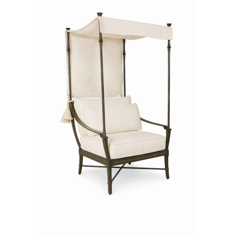 Andalusia Outdoor Lounge Chair - Canopy Only, Polyester Blend, White 71627L11
