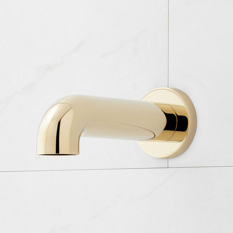 Lexia 7" Tub Spout, Polished Brass