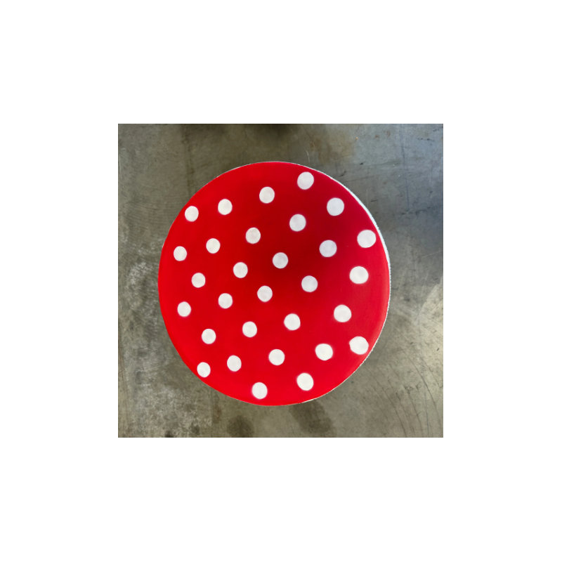 Statue de table d'appoint rouge surdimensionnée champignon
