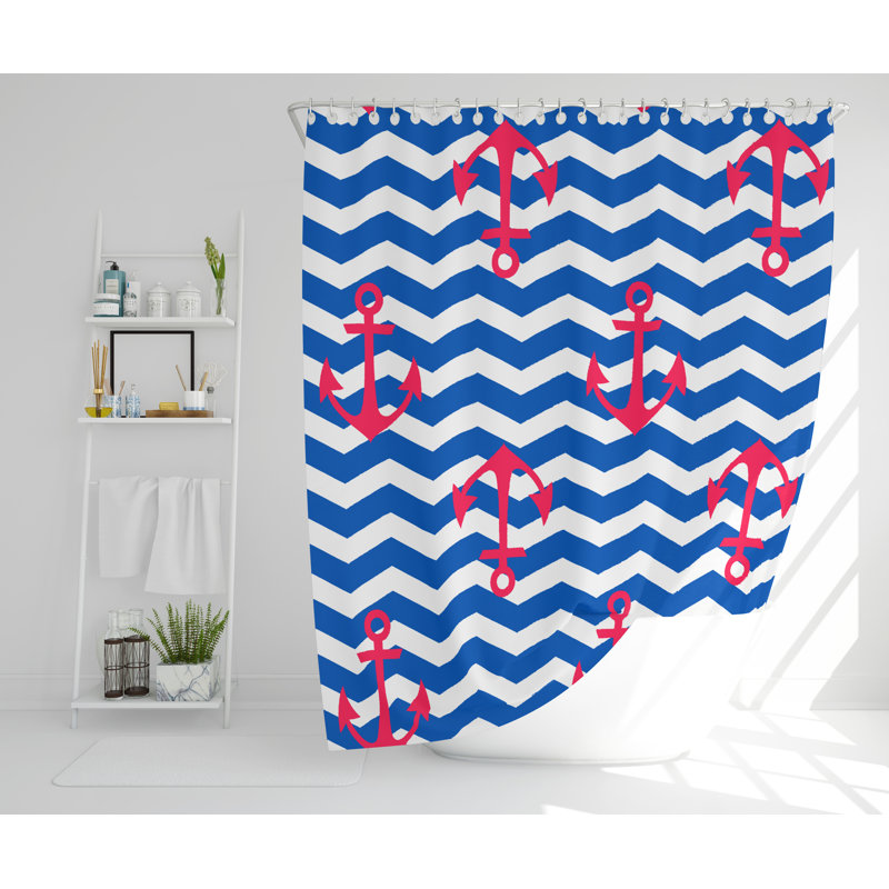 Alma Polyester Shower Curtain, 177cm H x 177cm W