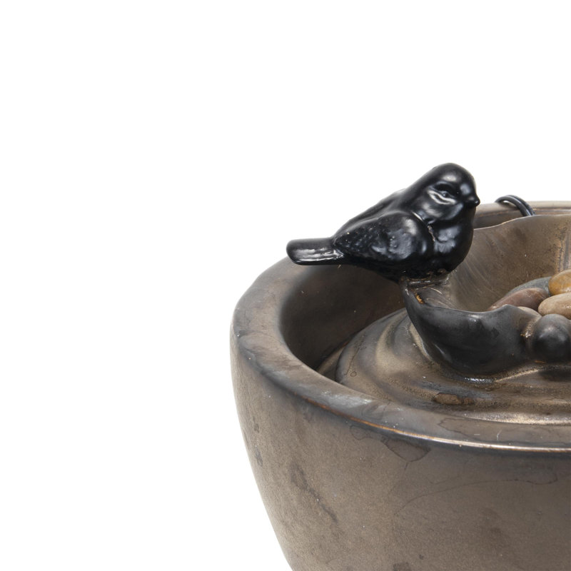 Midge Weather Resistant Birdbath Fountain