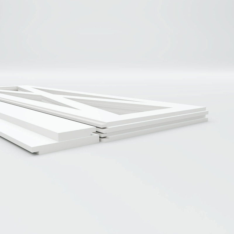 Ensemble de lambris en PVC, H 36 po x l 94,5 po x P 0,625 po