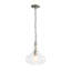 Luminaire suspendu en verre ondulé 1 lumière-107381851