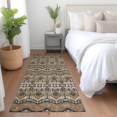 Premium Machine Washable Prisco Taupe Rug