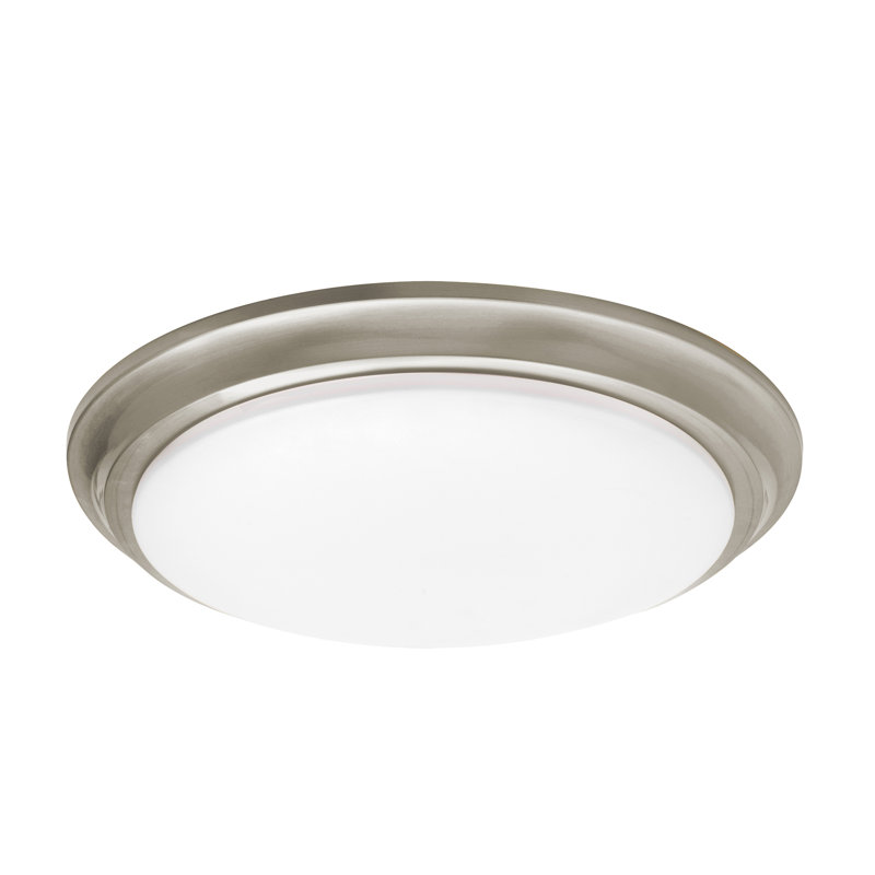 Marlyce LED Flush Mount, 1.7" H x 12" W x 12" D, Satin Nickel