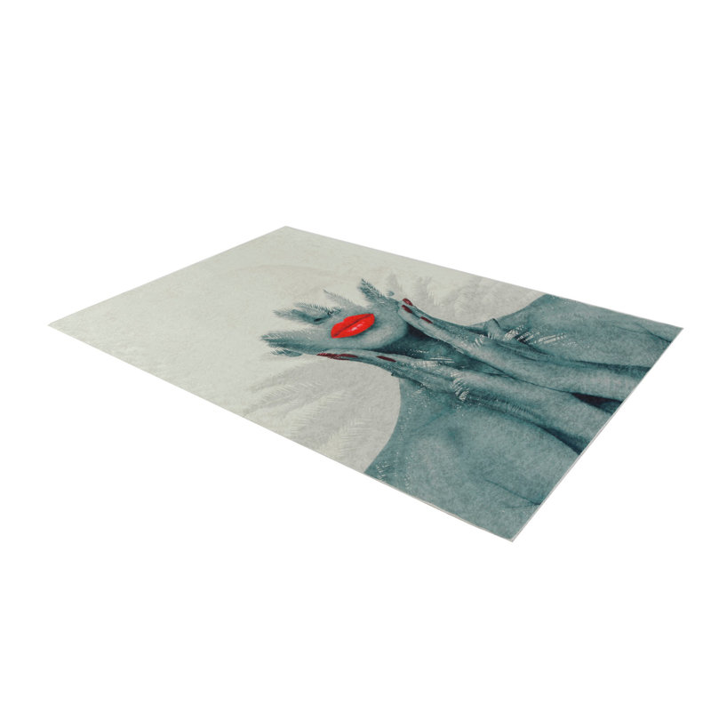 Premium Hall Carpet, 3.3 x 6.6 Feet, 100% Polyester, 0.3 in Pile Height | Antibacterial, Non-Slip Underside, Machine Washable | Elegant 3D Digital Print Design, Perfect for Entryways & Living Rooms