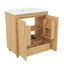 Meuble-lavabo 30 po avec lavabo, meuble-lavabo multifonctionnel avec portes et tiroir, meuble-lavabo en bois avec tablette
