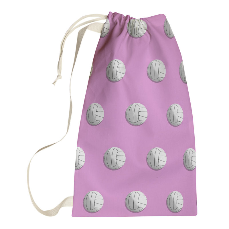 Fabric Laundry Bag with Handles, Large (76.5" H x 29.5" W x 1.5" D), Pink