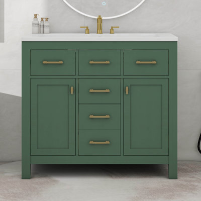 Ensemble de meuble-lavabo moderne 36 po avec 4 tiroirs et 2 portes
