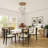 Industrial 10 Light Brass Multi Hoop Pendant