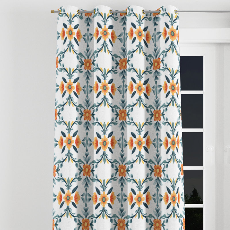 Rideau occultant Patchwork, Œillets dorés, L 52 po x L 120 po